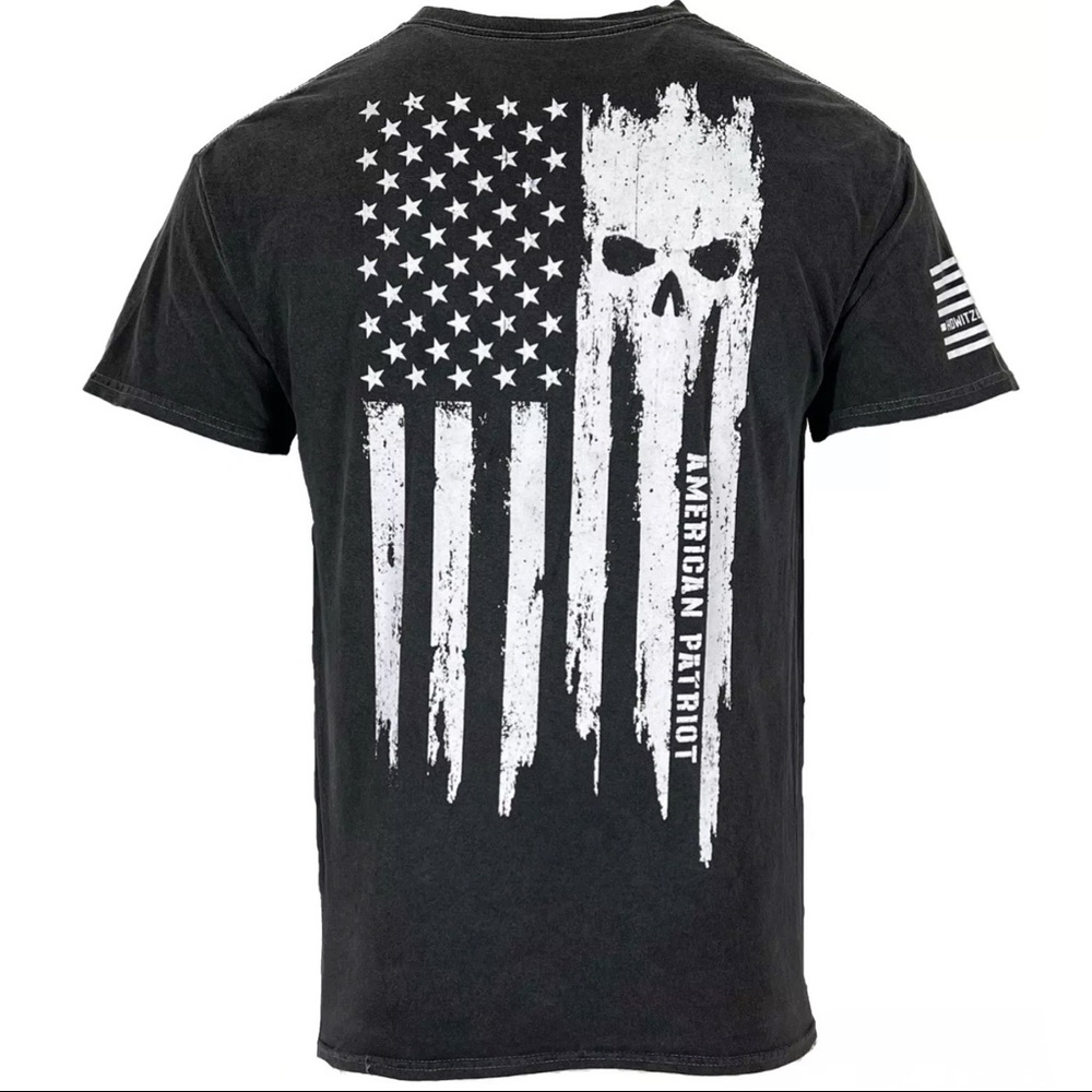Howitzer Style Men's T-Shirt PATRIOT TORN Military Grunt S M L XL 2XL 3XL 4XL - Picture 4 of 13